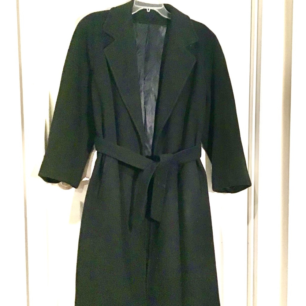 Cashmere Black Belted Coat